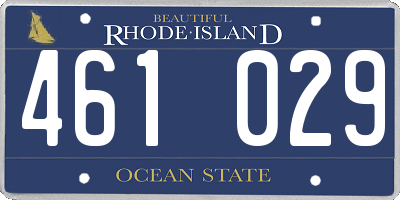 RI license plate 461029
