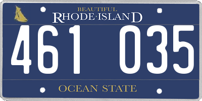 RI license plate 461035