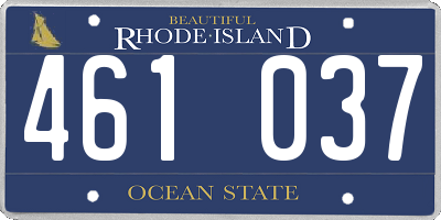 RI license plate 461037