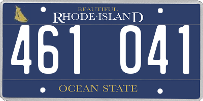 RI license plate 461041