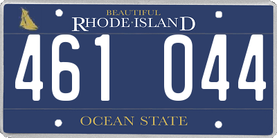 RI license plate 461044