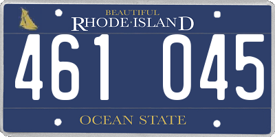 RI license plate 461045