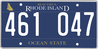 RI license plate 461047