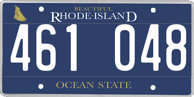 RI license plate 461048
