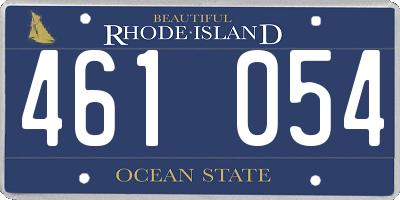 RI license plate 461054