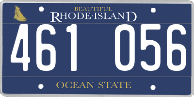 RI license plate 461056
