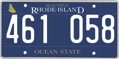 RI license plate 461058
