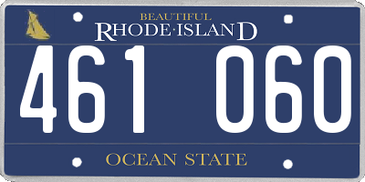RI license plate 461060