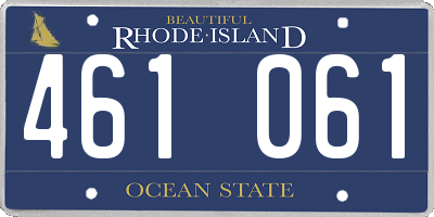 RI license plate 461061