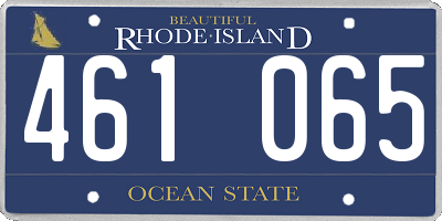 RI license plate 461065