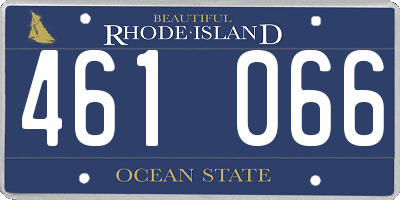 RI license plate 461066
