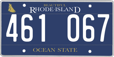 RI license plate 461067