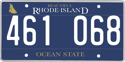 RI license plate 461068