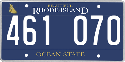 RI license plate 461070