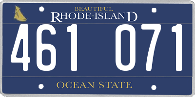 RI license plate 461071