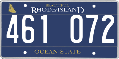 RI license plate 461072
