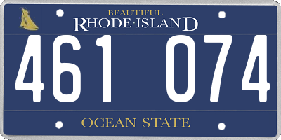 RI license plate 461074
