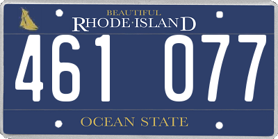 RI license plate 461077