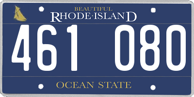 RI license plate 461080