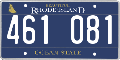RI license plate 461081
