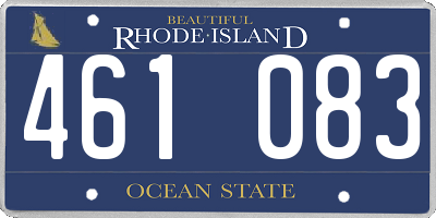 RI license plate 461083