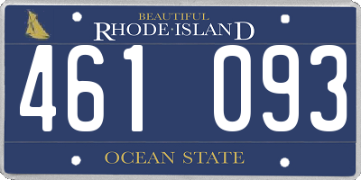 RI license plate 461093