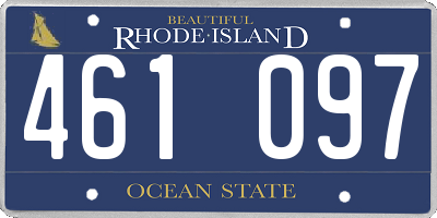 RI license plate 461097