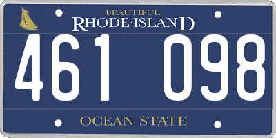 RI license plate 461098