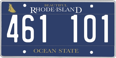 RI license plate 461101