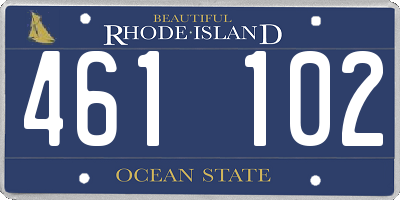 RI license plate 461102