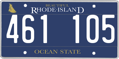 RI license plate 461105