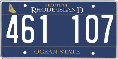 RI license plate 461107