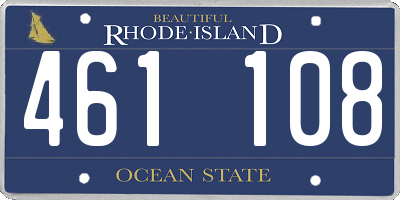 RI license plate 461108