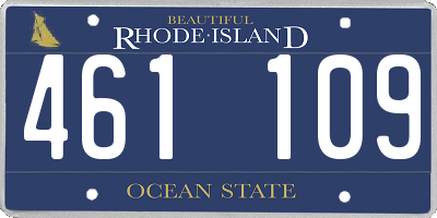 RI license plate 461109