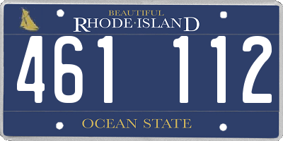 RI license plate 461112