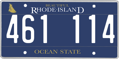 RI license plate 461114