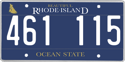 RI license plate 461115
