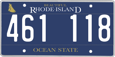 RI license plate 461118