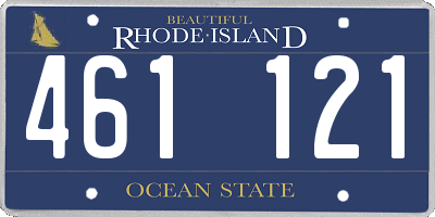 RI license plate 461121