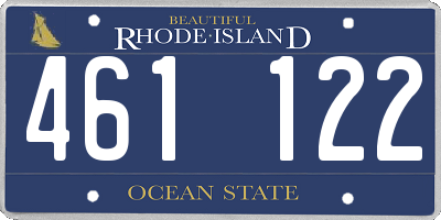 RI license plate 461122