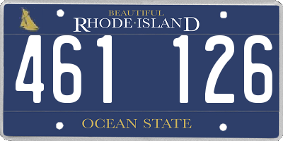 RI license plate 461126