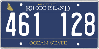RI license plate 461128