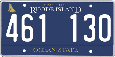 RI license plate 461130