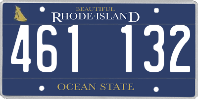 RI license plate 461132