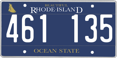 RI license plate 461135