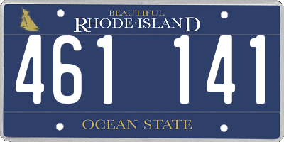 RI license plate 461141