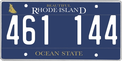 RI license plate 461144