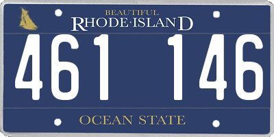 RI license plate 461146