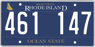 RI license plate 461147