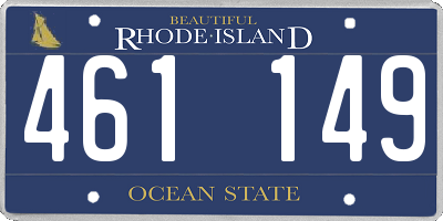 RI license plate 461149